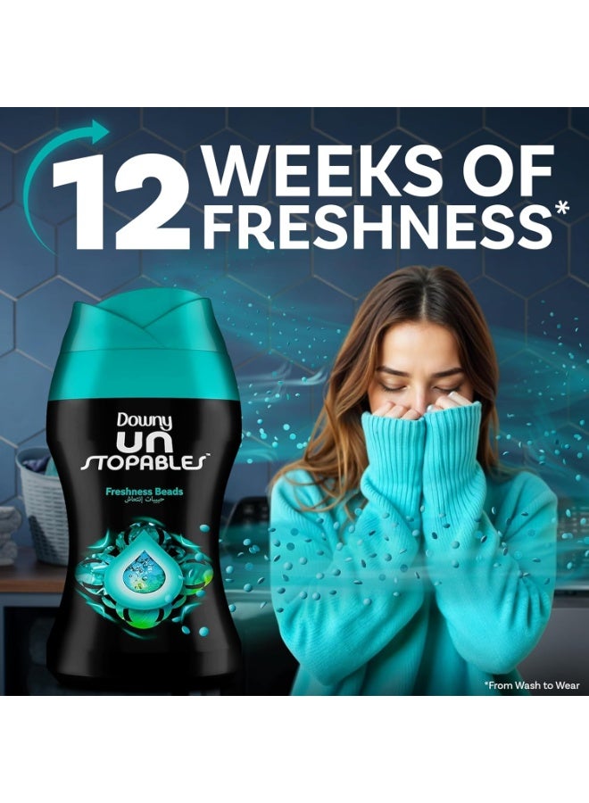 Downy Unstopables In-Wash Scent Booster Beads, Fresh Scent, 162g x 10 Pack, for Long-Lasting Freshness and Odor Elimination - Image 4