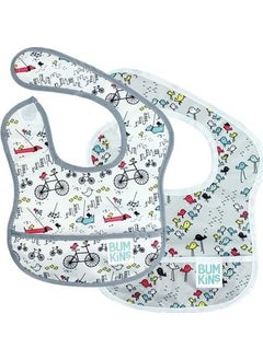 BUMKiNs Starter Bib (3-9 Months) 2 Pack Bird Park & ​​Urban Bird 