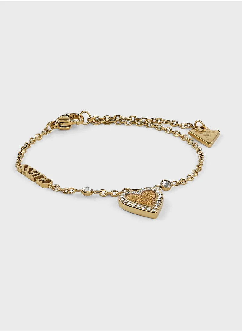 GUESS Single Heart Chain Bracelet