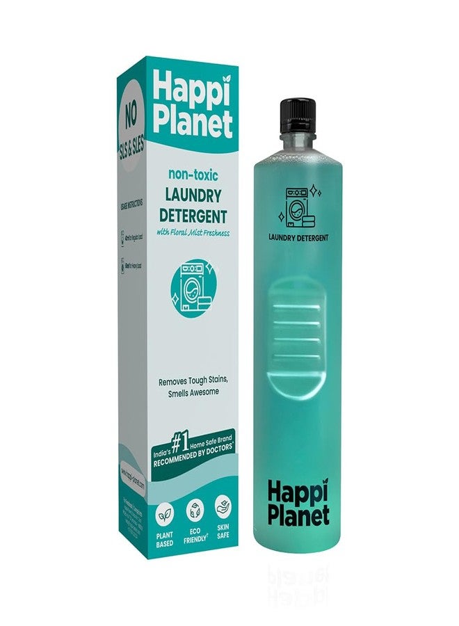 Happi Planet | Natural Laundry Liquid Detergent | 1000ml | Plant Based, Biodegradable, Non Toxic, Eco-Friendly, Organic, Herbal | Tough On Stains & Odour, Smells Awesome, Protects Colour, Baby Safe - Image 1