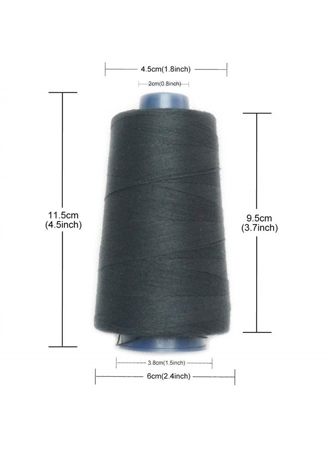 Luwigs خيط نسج أسود 100% بوليستر لصنع شعر مستعار خياطة شعر ويفت إكستينشن 1 قطعة (1 قطعة، أسود) - Image 4