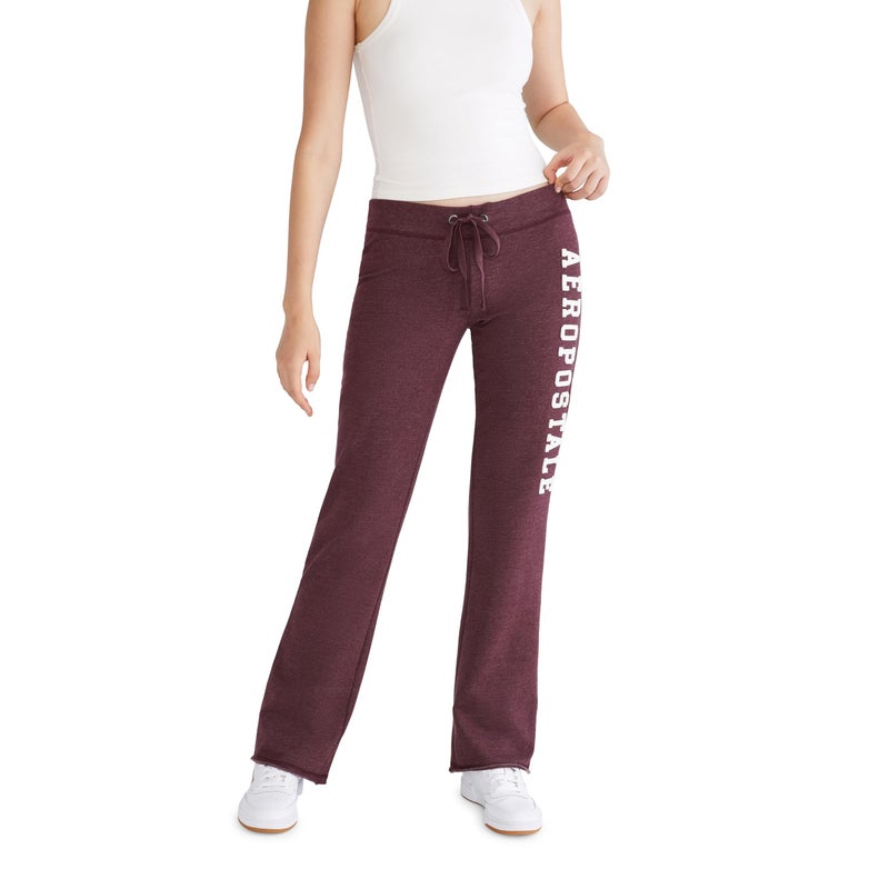 Aeropostale Women's Aero Logo Flare Pant-Arches, Rich Burgundy, XX-Large - Image 1