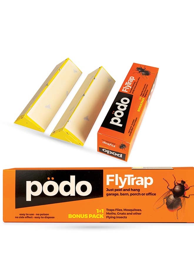 PODO FLY TRAP TRIANGULAR (2 قطعة) - حل فعال للتحكم في الذباب  - Image 1