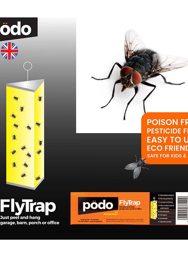 PODO FLY TRAP TRIANGULAR (2 قطعة) - حل فعال للتحكم في الذباب  - Image 2