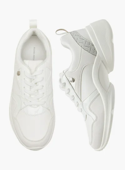 Flora Bella By Shoexpress Monogram Detail Lace-Up Sneakers