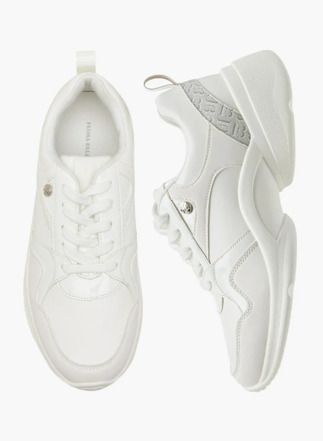 Flora Bella By Shoexpress Monogram Detail Lace-Up Sneakers