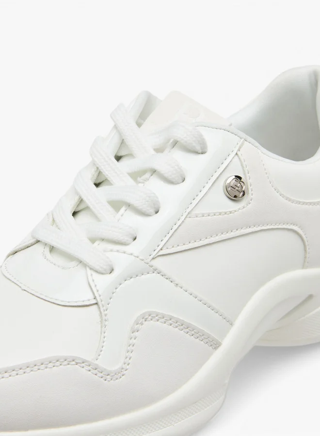 Flora Bella By Shoexpress Monogram Detail Lace-Up Sneakers