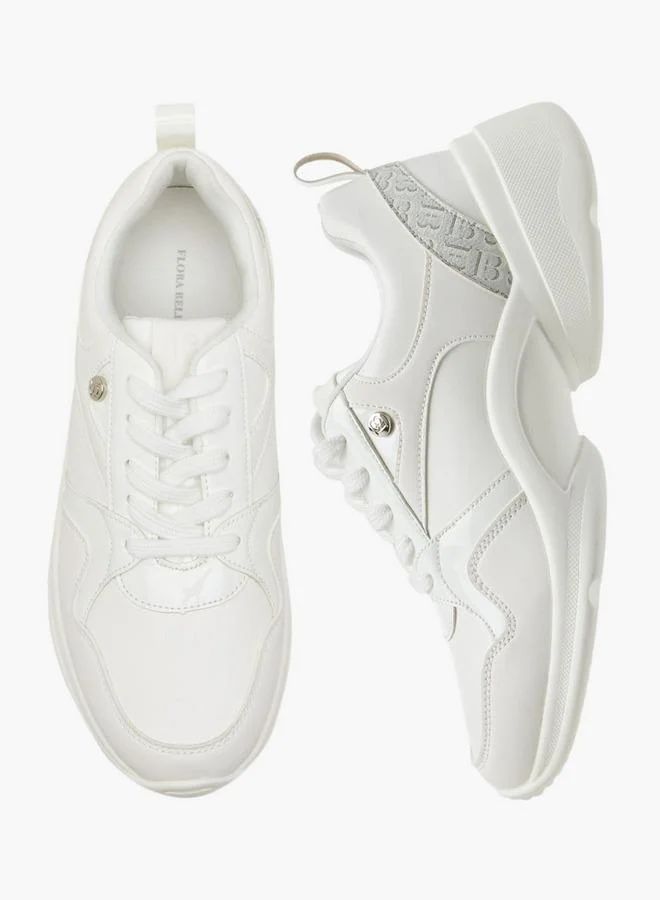 Flora Bella By Shoexpress Monogram Detail Lace-Up Sneakers