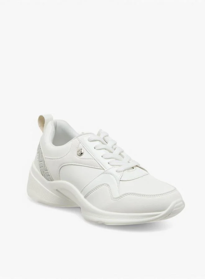 Flora Bella By Shoexpress Monogram Detail Lace-Up Sneakers