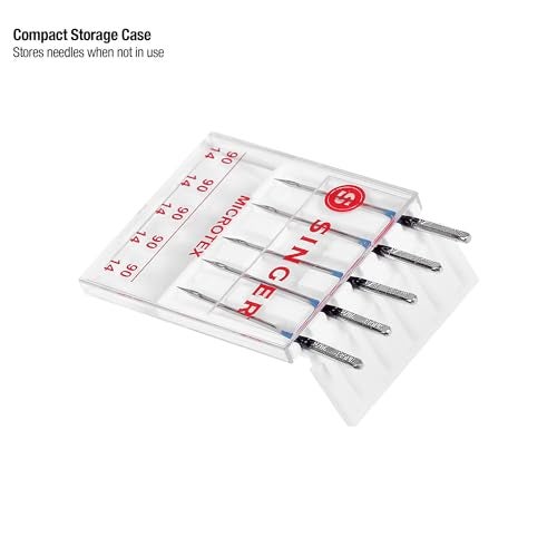 SINGER 04712 Universal Microtex Sewing Machine Needles, Size 90/14, 5-Count - Image 3