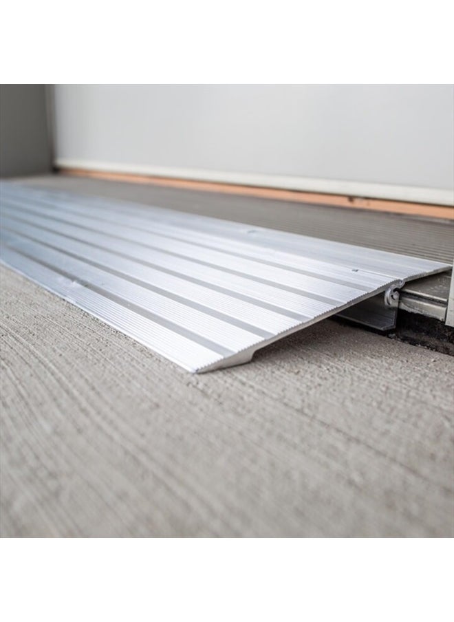 EZ-ACCESS - TRANSITIONS 5 Inch Portable Self Supporting Aluminum Modular Entry Threshold Ramp Ideal for Doorways and Raised Landings - Image 1