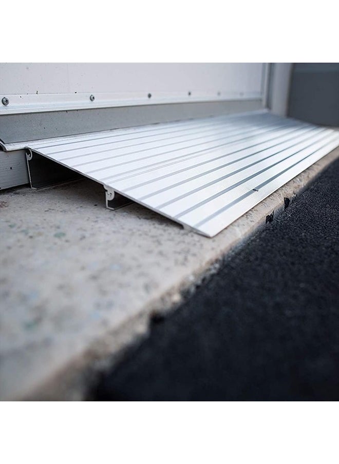 EZ-ACCESS - TRANSITIONS 5 Inch Portable Self Supporting Aluminum Modular Entry Threshold Ramp Ideal for Doorways and Raised Landings - Image 1
