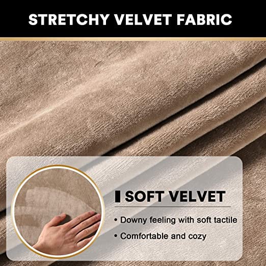NAMAN ARTS Sofa Foam Cushions in Velvet with Zip Cover Pack of 3 Bronze - Image 3