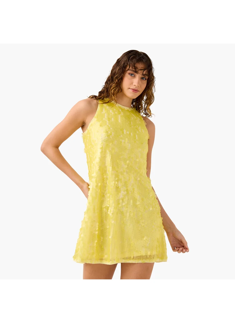2Xtremz 2Xtremz Sequin Embellished Sleeveless Mini Dress