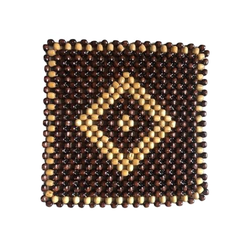 Neotea Wooden Bead Car Seat Cushion | Acupressure Beaded Seat Cover with Breathable Design | Cooling Comfort Pad for Car, Office Chair, Sofa, Truck & Van | Universal Fit | Multicolor | 1 Pc - Image 1