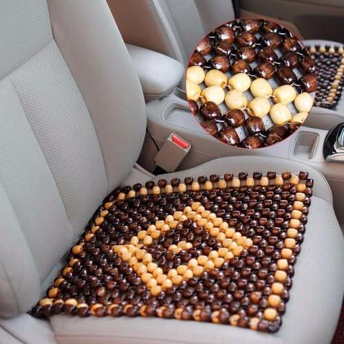 Neotea Wooden Bead Car Seat Cushion | Acupressure Beaded Seat Cover with Breathable Design | Cooling Comfort Pad for Car, Office Chair, Sofa, Truck & Van | Universal Fit | Multicolor | 1 Pc - Image 4