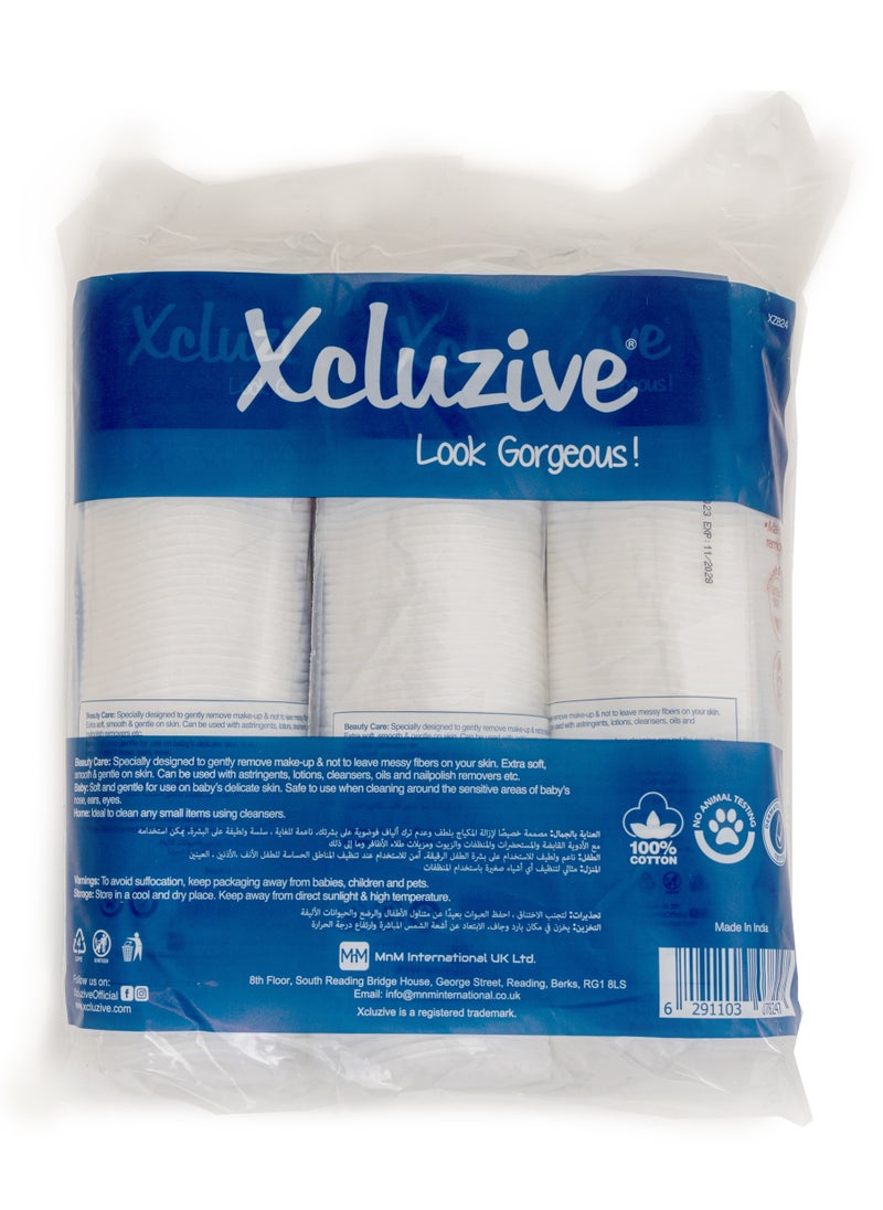 Xcluzive - وسادات قطنية مستديرة من Xcluzive، 3 × 80 قطعة - Image 1