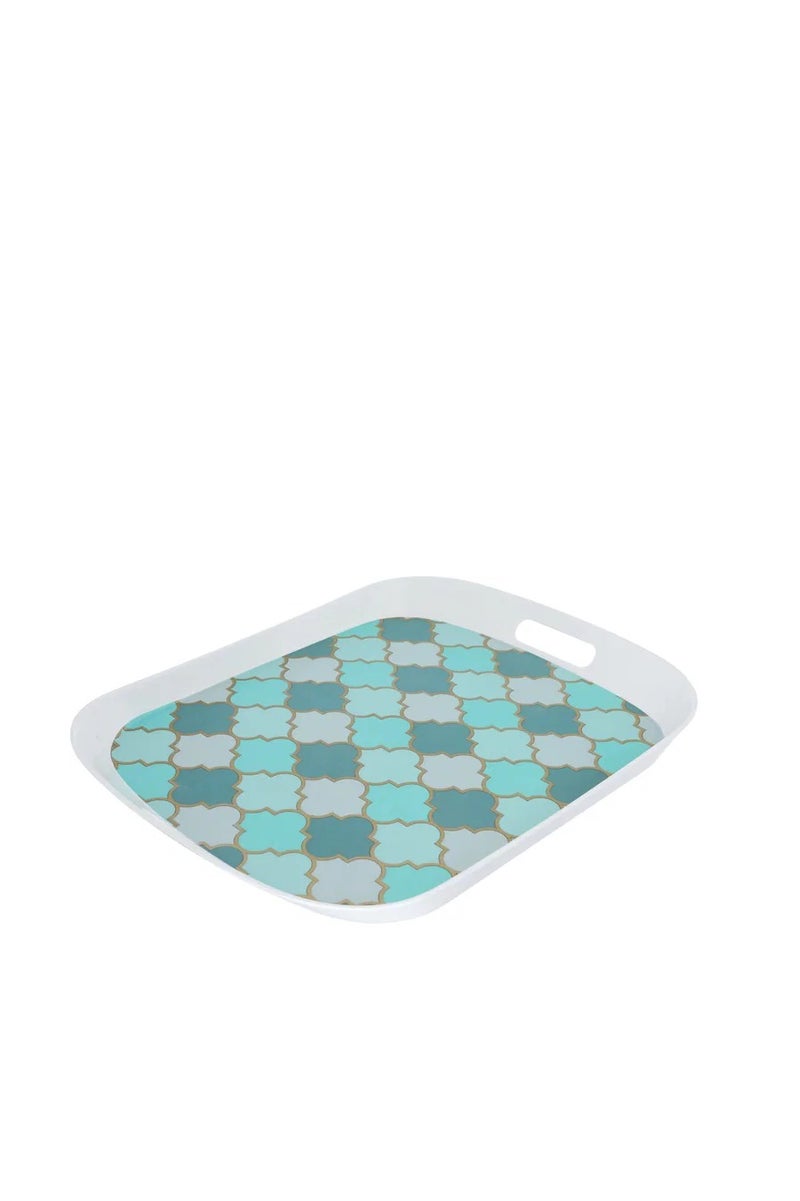 السيف غاليري طوفرية ميلامين بحواف أبيض السيف غاليري، 48×37×4 سم، مستطيل - أخضر - Image 2