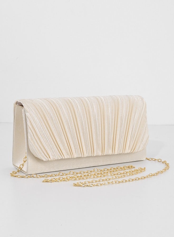 Womens Evening Clutch Bag All-matching Pleated Handbag Exquisite Evening Clutch Bag Banquet Wedding Clutch Purse Fashion Pleated Clutch Purse For Women All-match Shoulder Bag - Image 4