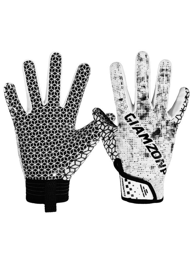 AIGEVTURE Youth Football Gloves Wide Receiver Best Gifts Kids Flag Football Receiving Gloves Boys Girls Black X-Small - Image 1