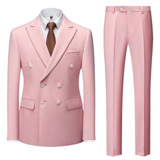 Suit Two-piece Business Formal Dress Double Row Two-button Suit suit Banquet Evening Dress British Dress Mens apricot Pink - pzsku/ZD18C33794E9CBAE718F6Z/45/1746197992/bb36c588-60ea-463b-9397-2777678c2f1c