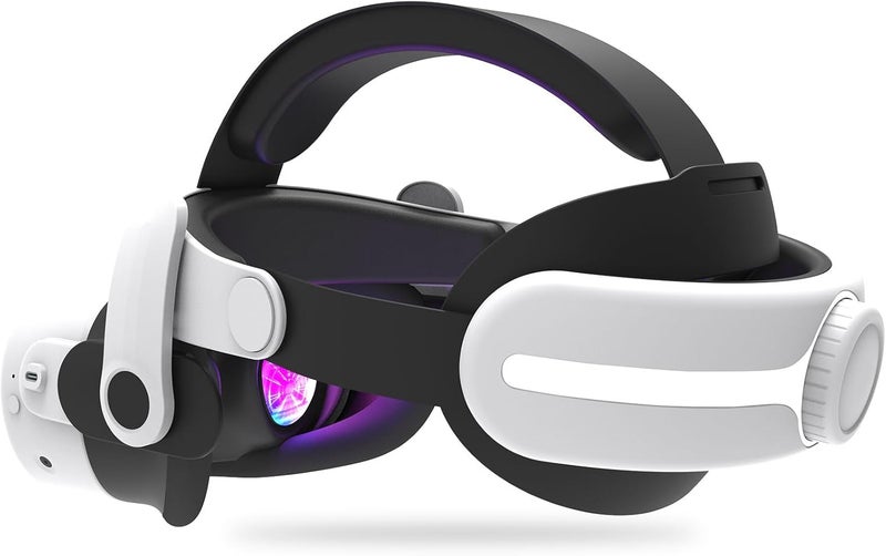 أكسسوارات ربطة الرأس لـ Meta Oculus Quest 3/3S بدون بطارية، ناعمة ومريحة، توازن محسن، حزام مرن قابل للتعديل (أبيض) - Image 2