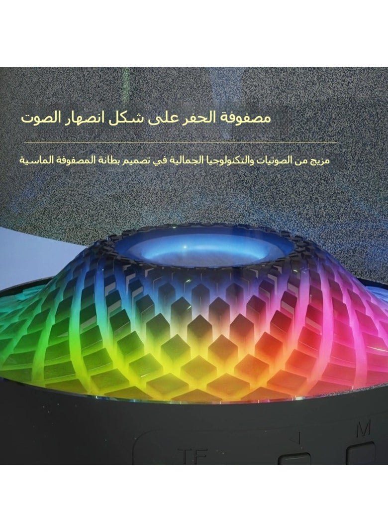 Generic - Bluetooth Speaker for Home, Compact Desktop Glass Subwoofer with Deep Bass for Computers - Image 1