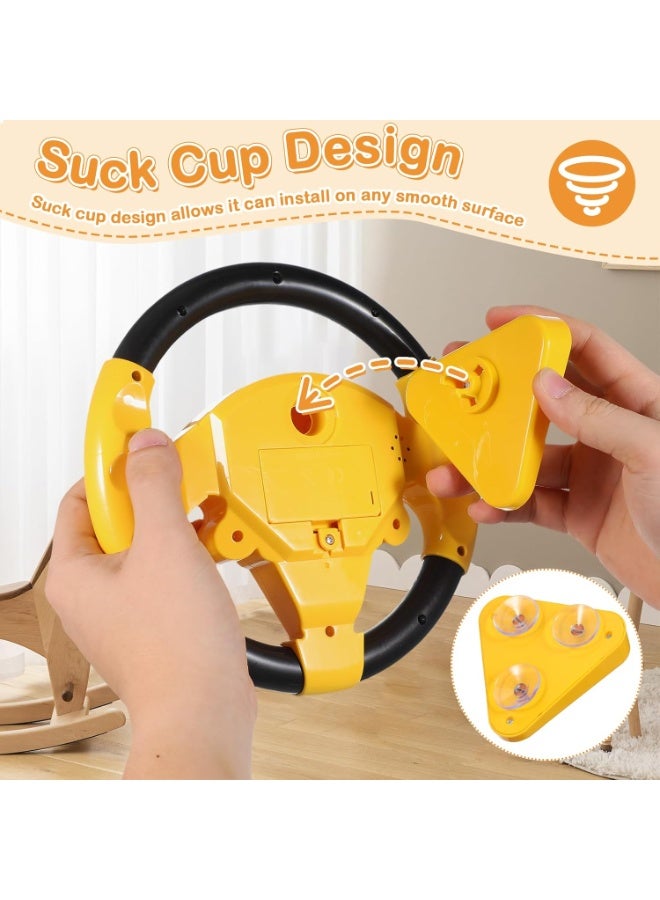 Steering Wheel Toy for Kids Toy Steering Wheel Simulated Driving Controller Electric Early Learning Educational Toy Pretend Driving Seat for Children Boys and Girls - Image 2
