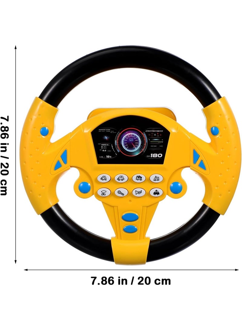 Steering Wheel Toy for Kids Toy Steering Wheel Simulated Driving Controller Electric Early Learning Educational Toy Pretend Driving Seat for Children Boys and Girls - Image 3
