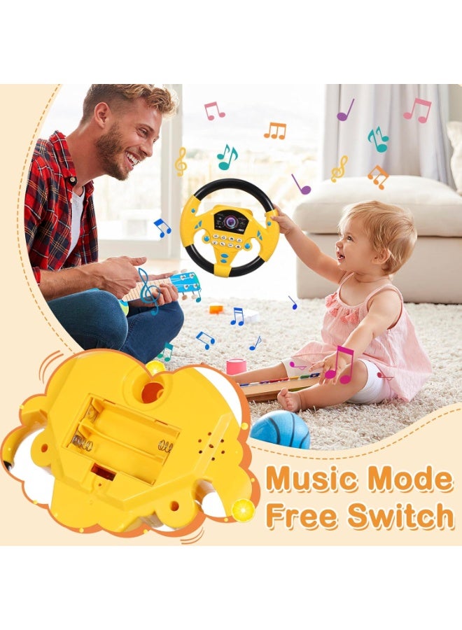 Steering Wheel Toy for Kids Toy Steering Wheel Simulated Driving Controller Electric Early Learning Educational Toy Pretend Driving Seat for Children Boys and Girls - Image 4