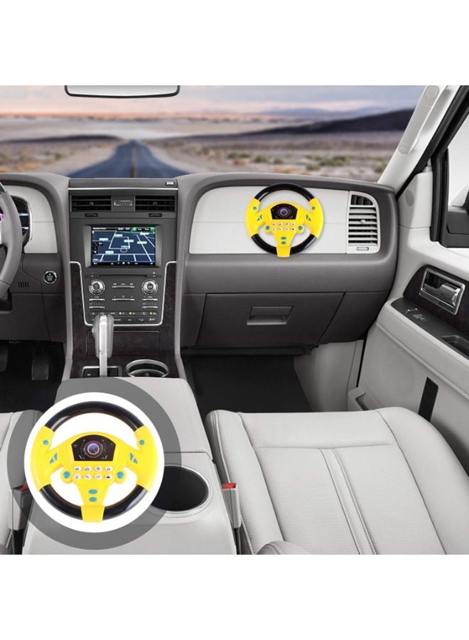 Steering Wheel Toy for Kids Toy Steering Wheel Simulated Driving Controller Electric Early Learning Educational Toy Pretend Driving Seat for Children Boys and Girls - Image 5