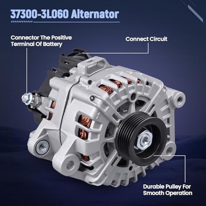 Farpida 37300-3L060 Alternator 180AMP Fits for Hyundai Truck Palisade V6 3.8L 2020-2023, Fits for Kia Truck Telluride V6 3.8L 2020-2022, Replace# 37300-3L060, 2722099, 601-10129 (13.5V 180Amp) - Image 3