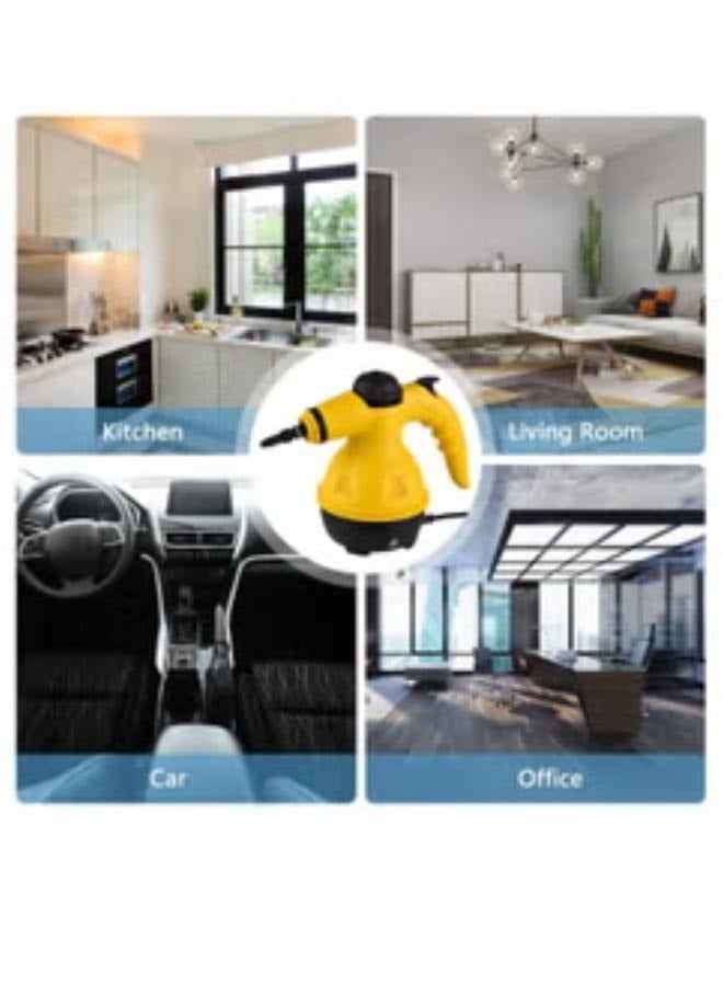 Denx Portable Handheld Steam Cleaner 1200w Multifunctional High Temperature With 9 Pieces Accessories Suitable For Kitchen Sofa Bathroom Window - Image 4