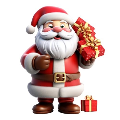 Deep Print Mart Santa Claus Fridge Magnet - Christmas Gift, Christmas Decor Size 3 X 4 inch (Multi 02) - Image 1