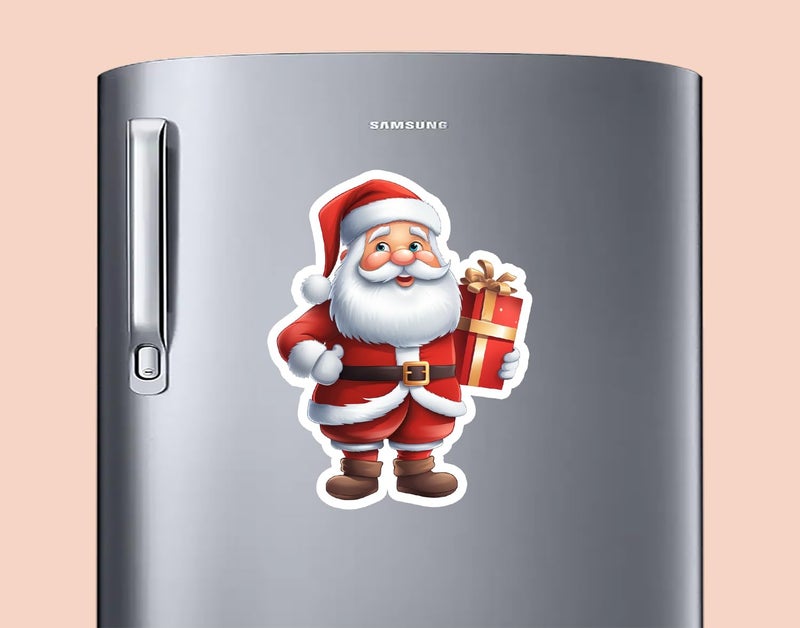 Deep Print Mart Santa Claus Fridge Magnet - Christmas Gift, Christmas Decor Size 3 X 4 inch (Multi 02) - Image 3