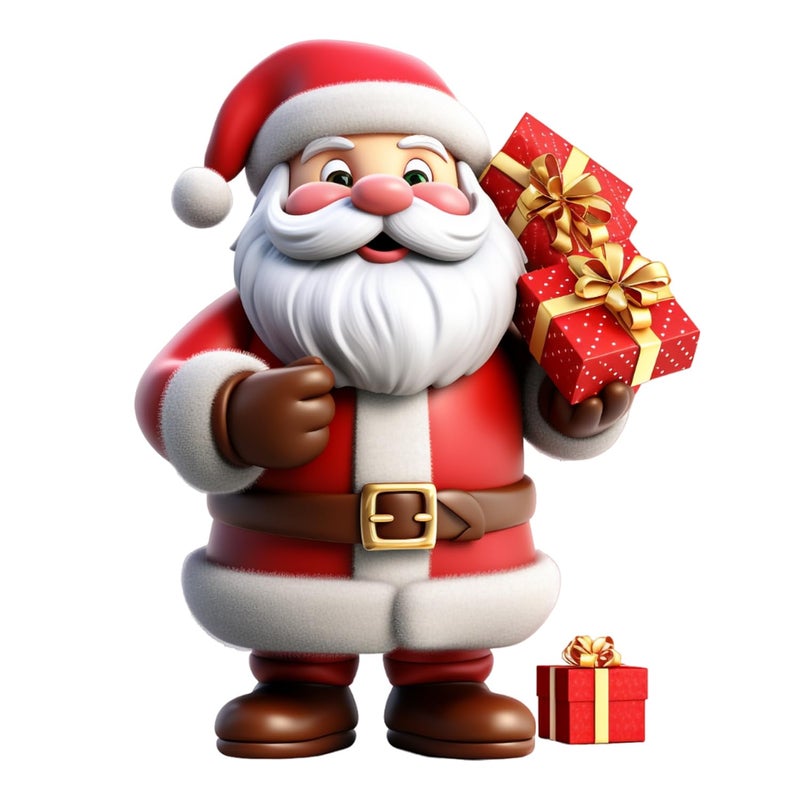 Deep Print Mart Santa Claus Fridge Magnet - Christmas Gift, Christmas Decor Size 3 X 4 inch (Multi 02) - Image 4