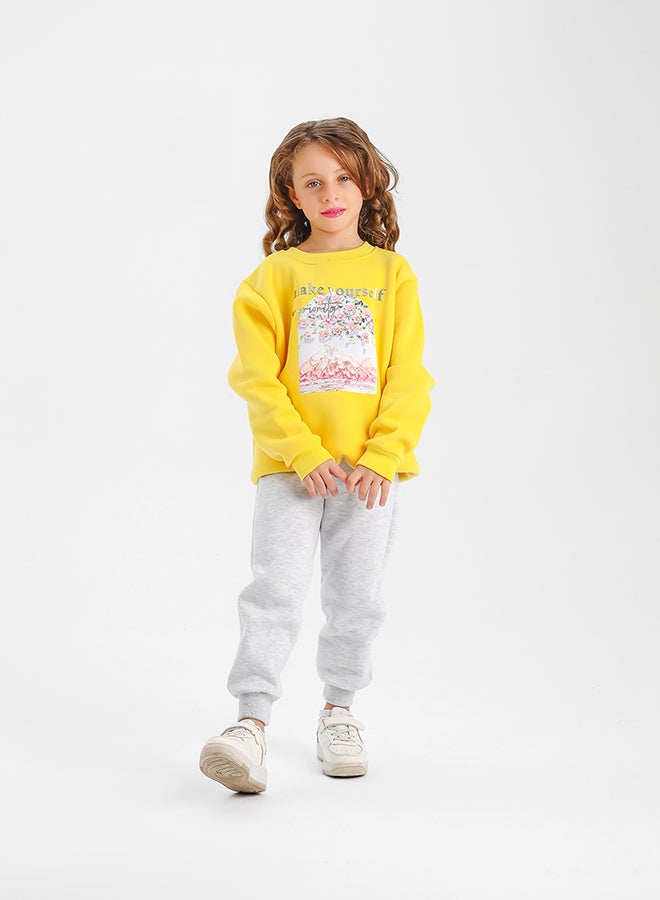 JOCKEY Girl Inner Fleece the Mountain Print Winter Pajama Set