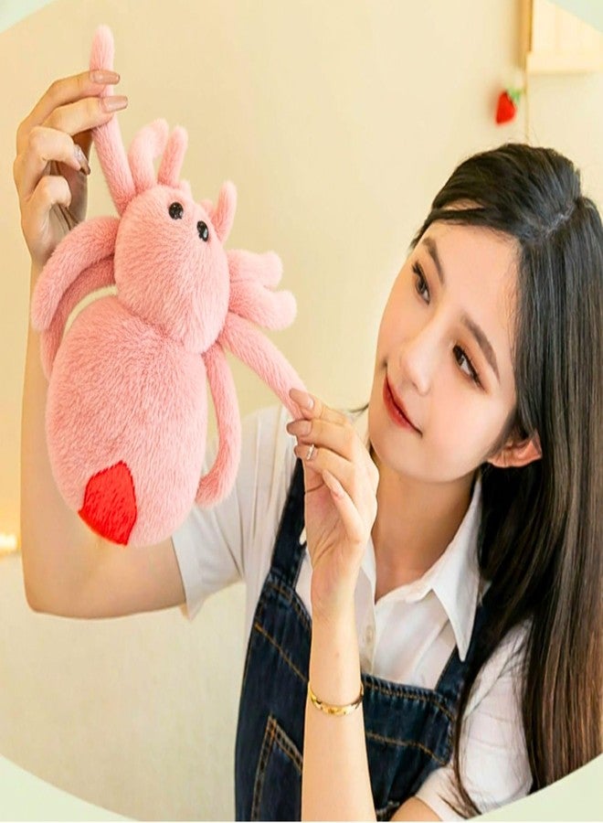 تيكلز لعبة عنكبوت محشوة ناعمة على شكل قطيفة، هدية مثالية للهالوين للأطفال من الجنسين (الحجم: 25 سم، اللون: وردي) - Image 3