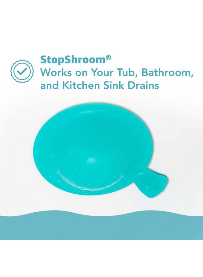 StopShroom STBLU232 Universal Stopper Plug Cover for Bathtub, Bathroom and Kitchen Drains, Aqua - Image 4