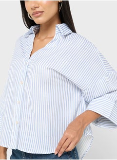 Ginger Stripe Oversize Button Down Shirt  - Image 3