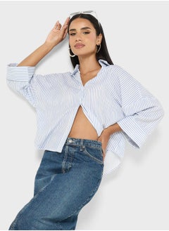 Ginger Stripe Oversize Button Down Shirt  - Image 1