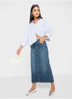Ginger Stripe Oversize Button Down Shirt  - Image 4