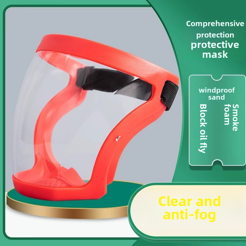 Generic Full Face Anti-Fog Safety Goggles Red frame transparent sheet
