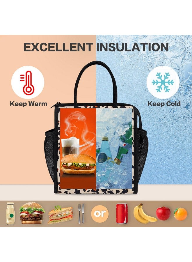 Fmeida Lunch Bag, Insulated Lunch Bag For Women Adult Large Lunch Box Container, Reusable Leakproof Cooler Lunch Bags, Fashion Leopard Lunch Tote For Office Work Picnic Beach Travel - Image 5