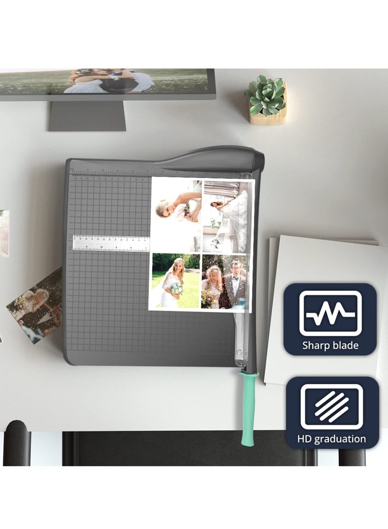 Heavy Duty 12" Paper Cutter & Trimmer - Ideal for Office, Home & School, Perfect for Cardstock & Photo Cutting - Image 4