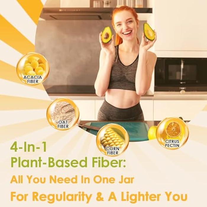 ZEBORA Fiber Supplement Powder, Soluble Prebiotic Fiber Powder Unflavored with Acacia for Digestive Health, Regularity and Hunger Control No Sugar Added, No Grit, Gluten Free, 70 Servings - Image 4