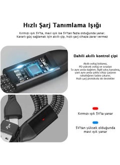 Apera Wireless Charger Compatible with Apple Watch Braided Cable 5in1 Compatible with All iPhone USB PD Type C 100W Charger  - Image 3
