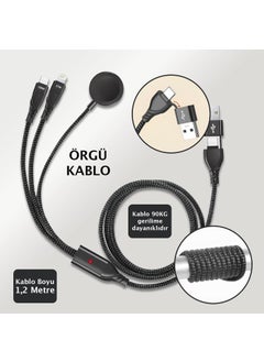Apera Wireless Charger Compatible with Apple Watch Braided Cable 5in1 Compatible with All iPhone USB PD Type C 100W Charger  - Image 2