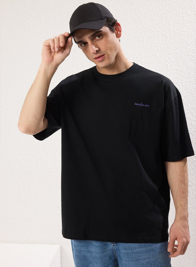 trendyol Men's Black Printed T-shirt - Image 3