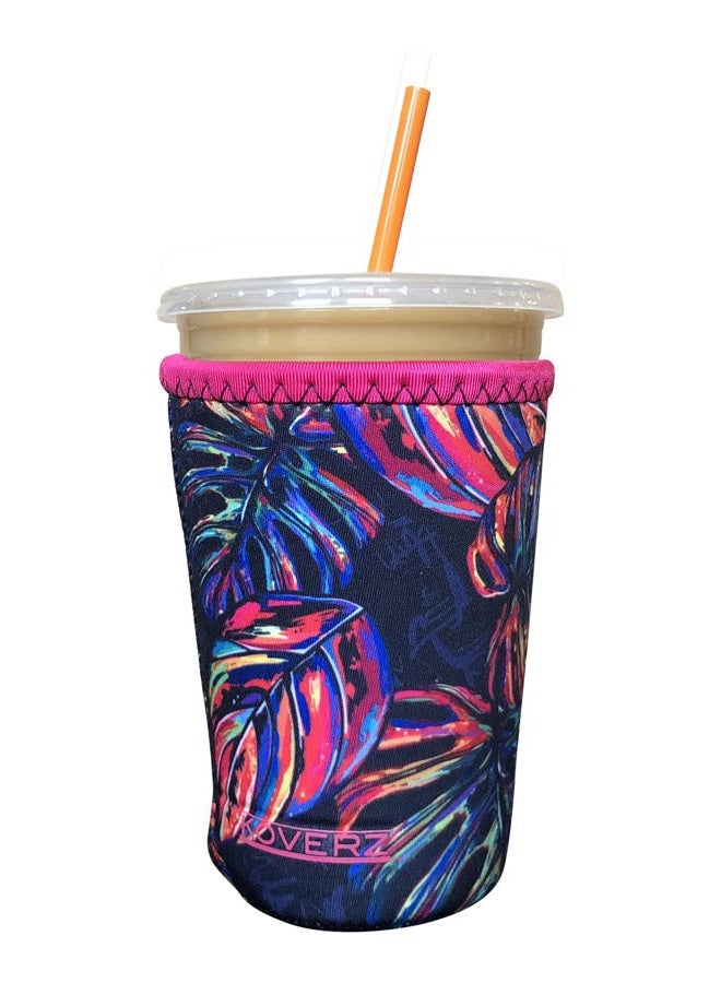 Koverz Neoprene Iced Coffee Java Sleeve - Insulator Sleeve for Cold Beverages, Neoprene Cup Holder - Compatible with Starbucks & McDonald's Coffee - Medium Tropics - Image 1